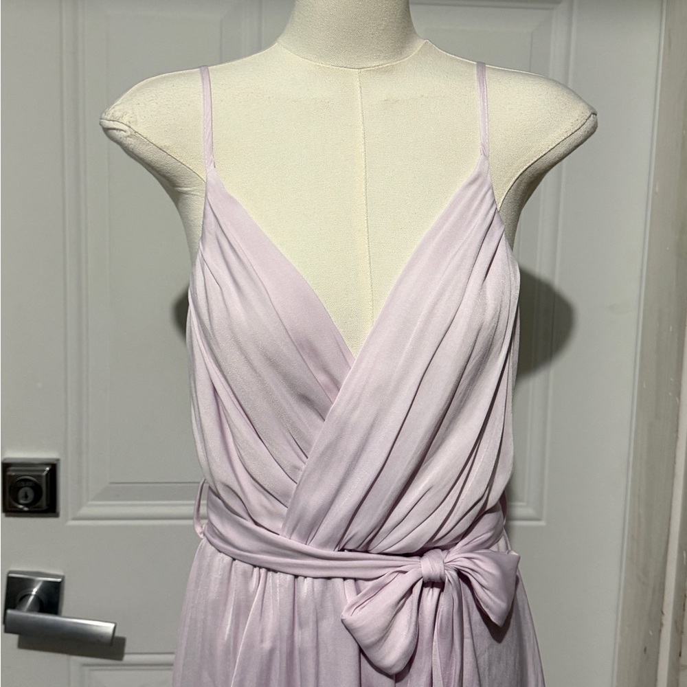 Chic Pastel Pink High Low Women’s Dress - Picture 2 of 8